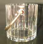 Baccarat Crystal Harmonie Ice Bucket Silver Tone Handle France 5 