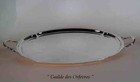  Silver Shaped Oval Tray With Handles  Plain Raw Edge