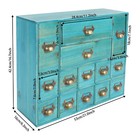 Vintage Apothecary Cabinet Dressers Label Holder Wooden 16 Drawers Organizer