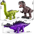 3 Pc Electronic Walking Dinosaur Toys With Lights And Roaring Sounds Set