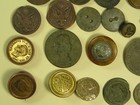 Buttons Lot Of Over 50  Many Diff Types - Military  Vintage  Coin  Unusual  Etc