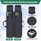 Pool Cue Case 4x5 Pool Cue Carrying Case Soft Padded Billiard Stick Bag W 