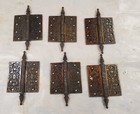 Six American Fancy Antique Door Hinges