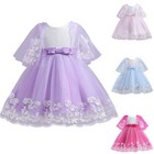 Princess Kids Girls Flower Lace Tutu Dress Wedding Baby Party Pageant Prom Gown