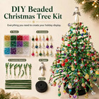   handmade Diy Beaded Christmas Tree Desktop Ornament Craft Kit  