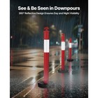 Uimoso Set Of 6 Traffic Delineator Posts With Fillable Bases  48-inch Height