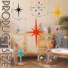 Otoolling 8 Pcs Retro Wall Decor Metal Mid Century Modern Art Retro Vintage Colo