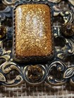 Antique Victorian Goldstone Women   s Pin Brooch    Circa 1900       1 -1 2 Inch