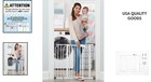 Easy Step Extra Wide Walk-thru Baby Gate 38 5  - Safe For Toddlers   Pets