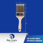 12pk 3 Inch Flat Brush Premium Wall trim House Paint Brush Set