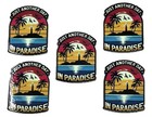 5 Pc - Day In Paradise - Acrylic Flatback Charms - Badge Reels   Diy Crafts
