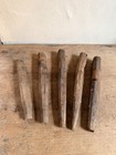 Five Antique Hand Carved Wooden Barn Pegs Patina Long    2