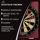 Official Size Dart Board Cabinet Set- Easy-assembly   Complete With 6 Deluxe Ste