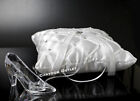Wedding Ring Pillow 7  Slipper  Bridal Cojin Para Annillo De Boda Rhinestones