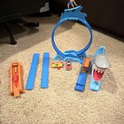 Hot Wheels Shark Theme Loop Track Play Set W  Launcher  1 64  Blue orange