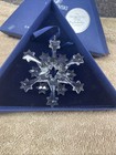 Swarovski Christmas Ornament 2004 Stars Crystal Snowflake Rockefeller Center Box