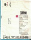 1856 Uncut Vogue Sewing Pattern Misses Semi Fitted Once Piece Dress Weinberg Oop