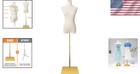 Female Dress Form Sewing Mannequin Body Adjustable Height Gold Stand For Display