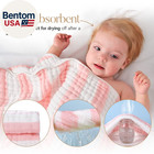 Muslin Hooded Baby Towel 4 Pack  Preuim Muslin 6 Layers Natural Cotton Baby Bath