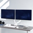 Vivo White Dual 13  To 30  Computer Monitor Counterbalance Desk Mount Stand