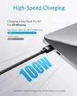 Anker 100w Usb C Fast Charging Cable 10ft Long Braided Nylon Cord For Macbook