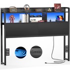 Headboard For King queen full Size Bed With Storage Shelf   Outlets   Rgb Light