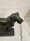 Antique Paul Herzel Borzoi Russian Wolfhound Sculpture - Signed   Stamped