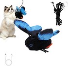Cat Interactive Toys Fluttering Butterfly Toy usb Rechargeable Hanging Cat Toys