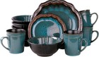 Elama   s Mystic Waves 16 Piece Dinnerware Set