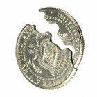 Creative Mouth Close-up Magic Bite Out Quarter Magic Trick   Restored Half