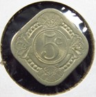 Netherlands West Indies 5 Cents 1943 P Unc Dutch Suriname Curacao Aruba I3714