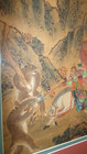 Antique Vintage Asian Oriental Royal Hunting Scene Signed Framed Lithograph