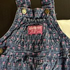 Vintage 80s Oshkosh Toddler Girl 2t Blue Denim Flower Overalls   Top Shirt Set