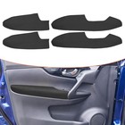 4pcs Door Panel Armrest Inserts Cover Leather Rogue 2th Gen 2014-2020 Black