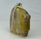 Lena Boone Zuni Andean Blue Opal Fetish -  95684