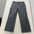 Dickies Men s Charcoal Gray Cotton Loose Fit Cargo Pants Streetwear Size 34