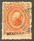 Travelstamps  1883 Mexico Documentary Stamps - 10c Mexico o f  Overprint Used