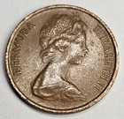 1970 Bermuda 1 One Cent - Circulated Bronze World Coin - Queen Elizabeth Ii