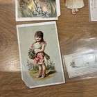 Antique Victorian Trade Card Advertising Ephemera Die Cut Scrap Lot Of 8