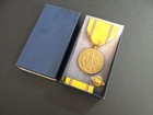Wwii American Defense Campaign Medal  Ribbon Bar  Lapel Button  In Box