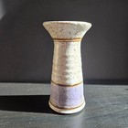 Vintage Studio Art Pottery Vase Signed Finnestad 1985 Mcm Scandinavian Style