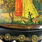 Fedoskino Russian Lacquer Trinket Box Lel Artist Signed 6    X 9    X 1 5   