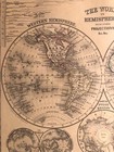Antique Map From Book  1830-60  The World In Hemispheres  Unframed Page