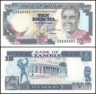 Zambia 10 Kwacha  1989-1991 Nd  P-31b  Unc X 100 Pcs Bundle Pack