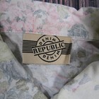 Denim Republic Floral Button Down Shirt Womens L Multi Short Sleeve Vintage