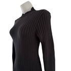 Hollister Dress Womens Large Black Ribbed Knit Mock Neck Sweater Bodycon Y2k