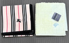 Burberry Classic Check Hand Towel Handkerchief 2pcs Set Logo Japan Vintage