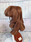 Playhouse Yvette Doll Wig Human Hair Size 8-9 Light Brown Long Curls And Bangs