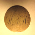 1875 Seated Liberty Dime Love Token 10c Silver Coin H A H Initials Nice Engraved