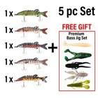 Fishing Lure Bait Segment Crankbait Swimbait Fish Lures Bass Hook Robotic